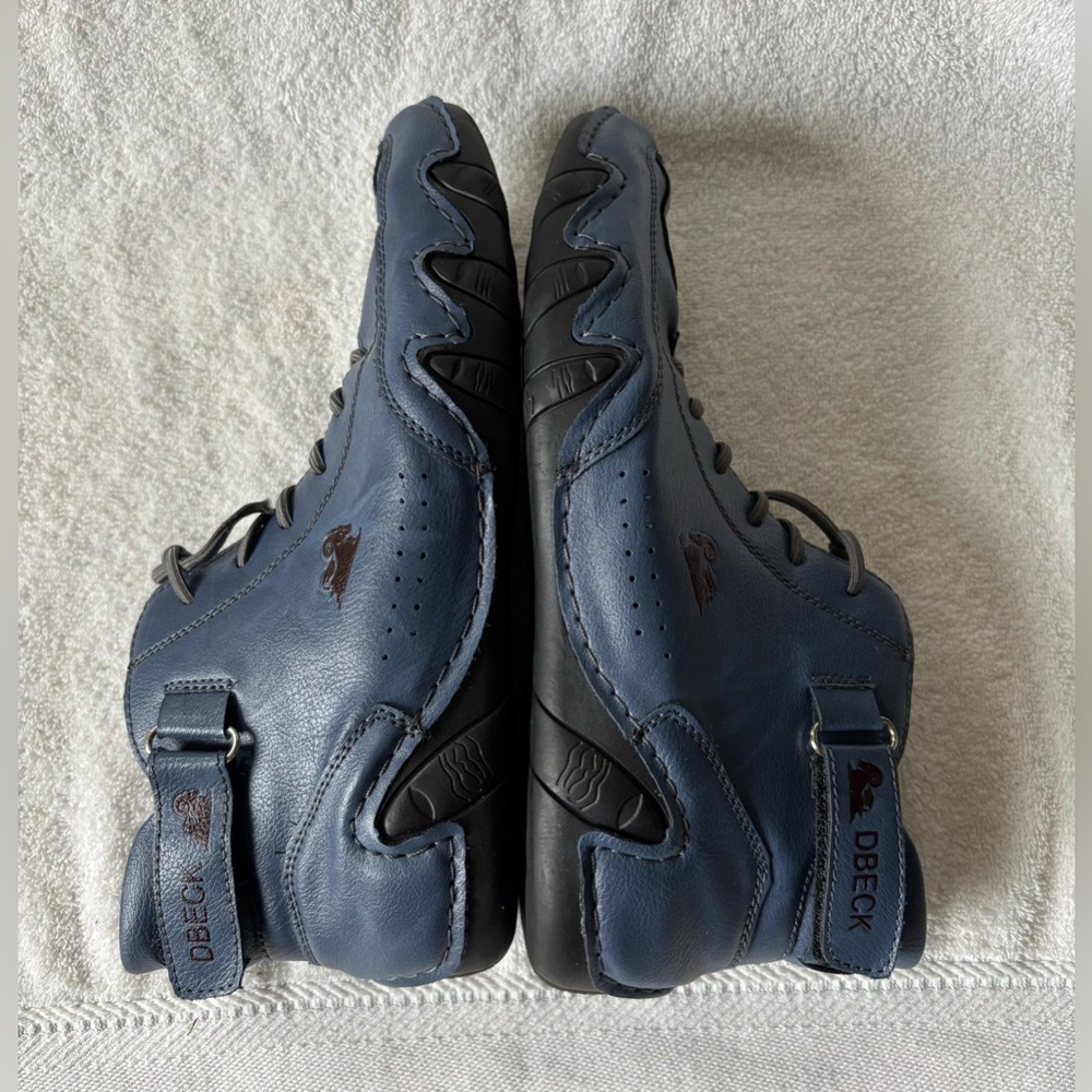Dbeck Blue Leather Shoes Men’s EU39/US6/UK5.5